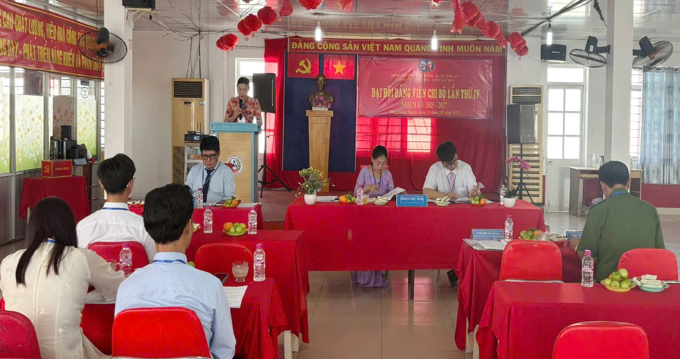 Đại hội chi bộ Trường THCS-THPT Bắc Sơn nhiệm kỳ 2025-2027
