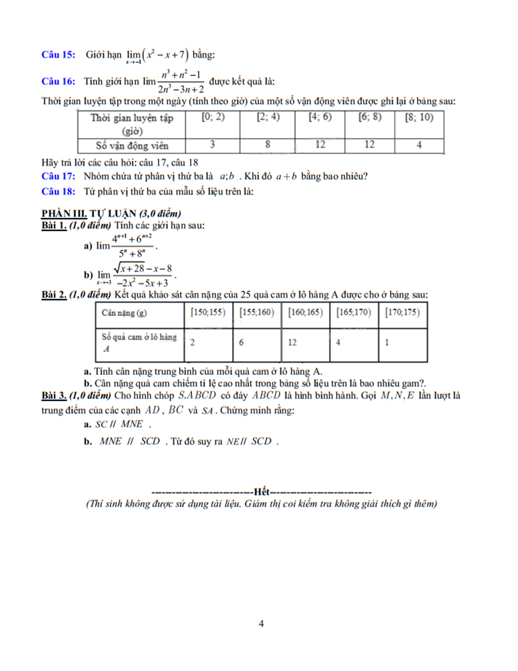 Đề cương Toán lớp 11, học kì 1, năm học 2025-2026