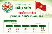 Thông báo về việc nghỉ Lễ Quốc khánh 02/9 năm 2026