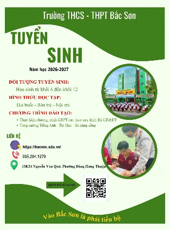 Thông báo tuyển sinh 2026-2027