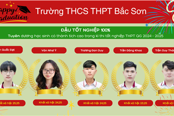 Chúc mừng học sinh Trường THCS-THPT Bắc Sơn 100% đậu tốt nghiệp kỳ thi THPT Quốc Gia năm học 2024-2025